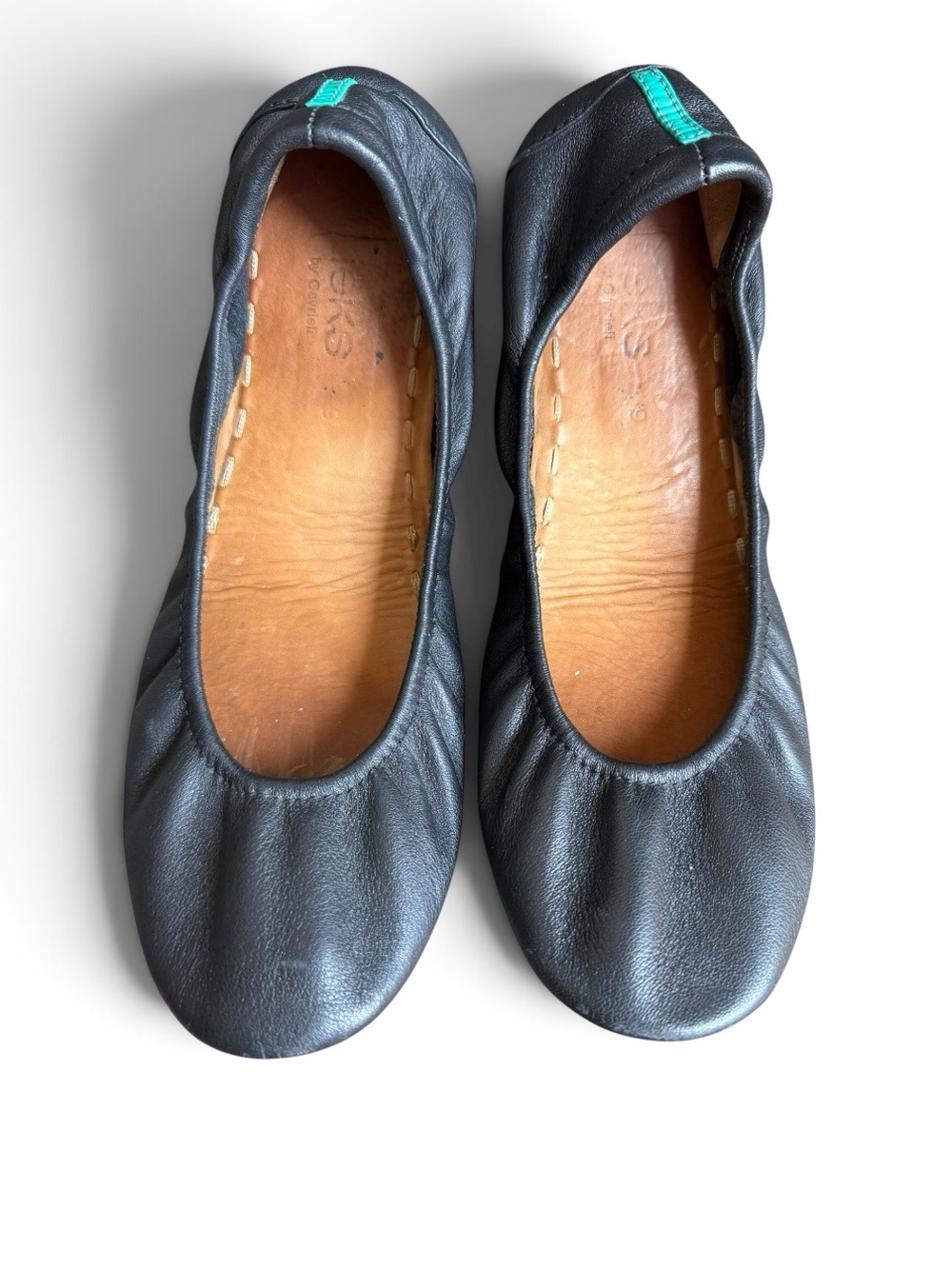 Tieks black matte ballet flats size 9